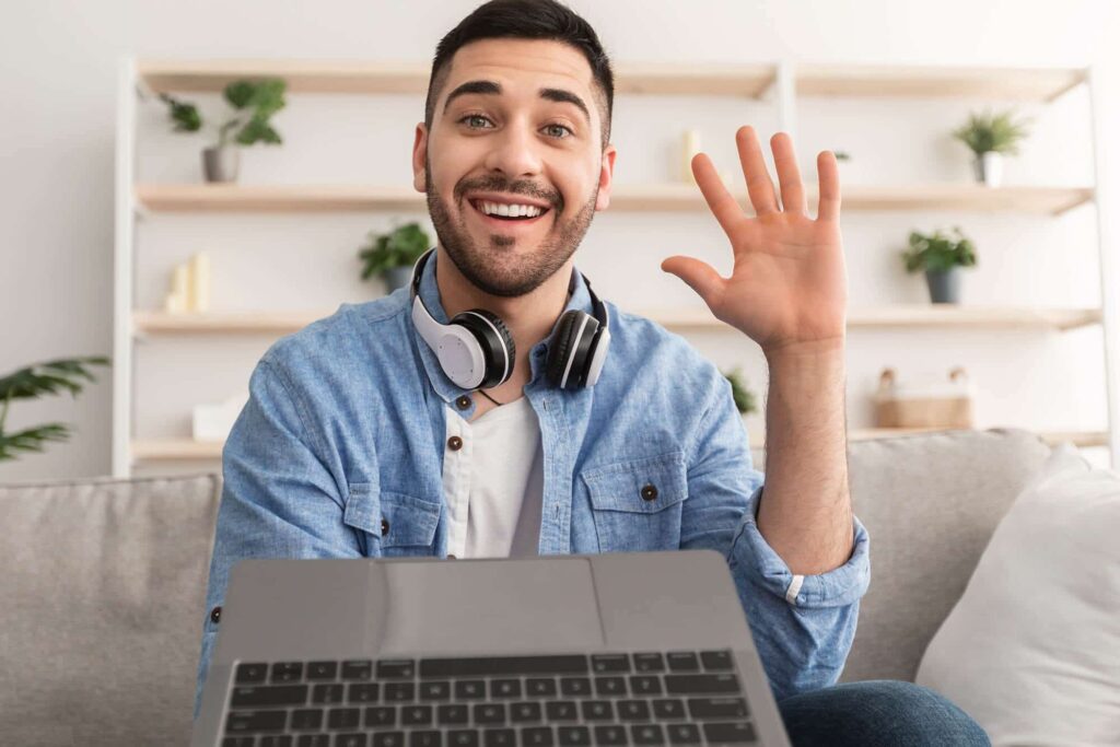 estudiante online hombre